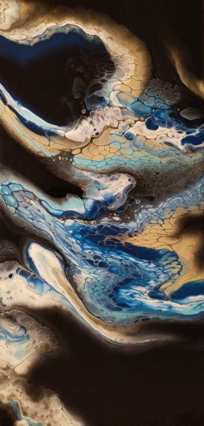 Ζωγραφική με τίτλο "silver hallucinatio…" από Elena Shturbabina, Αυθεντικά έργα τέχνης, Ακρυλικό