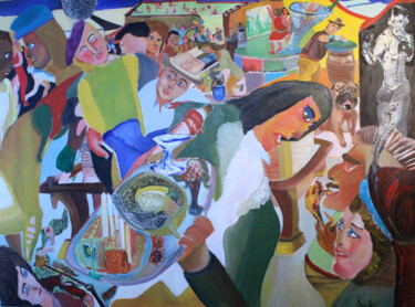 Peinture intitulée "EASY LIFE" par Claude Gorina, Œuvre d'art originale, Huile