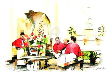Uomini con la santa