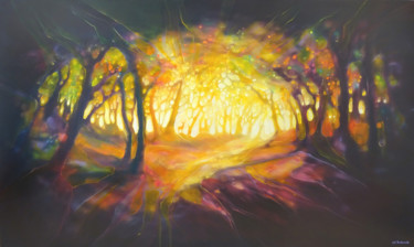 绘画 标题为“Forest Portal” 由Gill Bustamante, 原创艺术品, 油