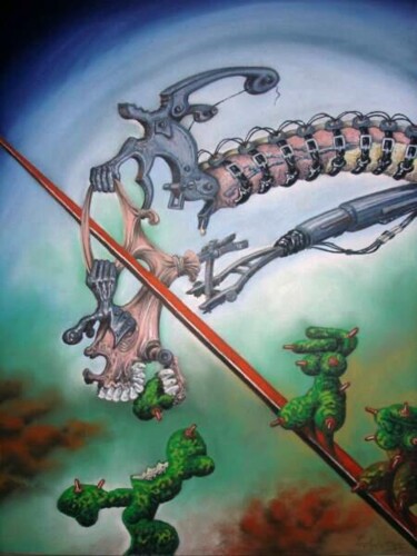 Dibujo titulada "Die Qualitätssicher…" por August Di Lena, Obra de arte original, Pastel