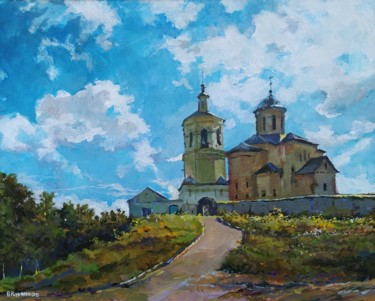 Pittura intitolato "Церковь Михаила арх…" da Vladimir Kuriakov (Vladimir Kuryakov), Opera d'arte originale, Olio Montato su…