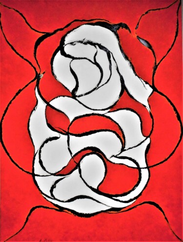 Painting titled "'TRANSFIGURACION'…" by Manuel Santiago, Original Artwork, Oil Mounted on Wood Stretcher frame