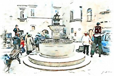Fontana con saltimbanchi