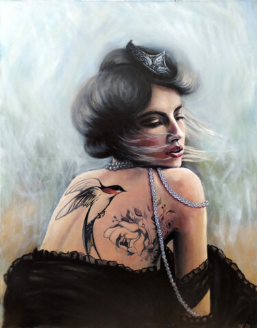 Painting titled "My Queen" by Marina Letty, Original Artwork, Oil