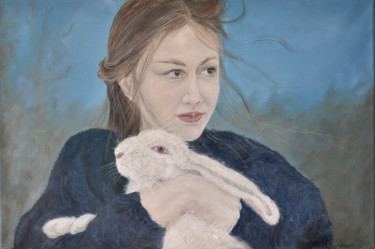 Schilderij getiteld "Jessica and Roger R…" door Lusie Schellenberg, Origineel Kunstwerk, Olie