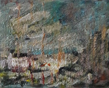 Peinture intitulée "arbres printemps" par Sam Keusseyan, Œuvre d'art originale, Acrylique
