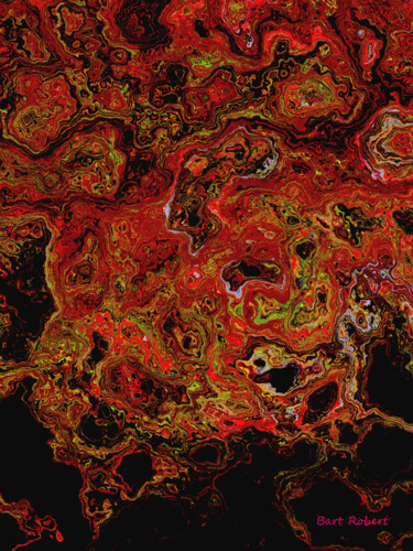 Digital Arts με τίτλο "Magma incandescente" από Roberto Bartoccini, Αυθεντικά έργα τέχνης, Ψηφιακή ζωγραφική