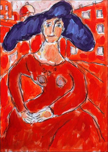 Peinture intitulée "EXLa Madone de Sout…" par Jean Mirre, Œuvre d'art originale, Huile