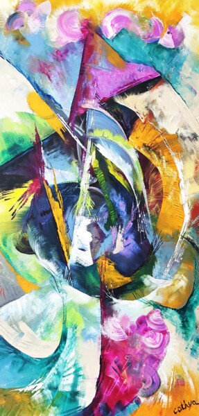 Peinture intitulée "MEMOIRES" par Cathya, Œuvre d'art originale, Acrylique Monté sur Châssis en bois
