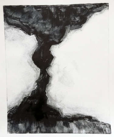 Prenten & gravures getiteld "tornade 024" door Antoine Marelle, Origineel Kunstwerk, Monotype