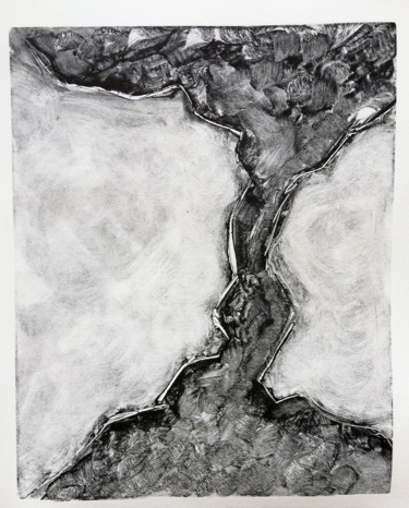 Prenten & gravures getiteld "tornade 027" door Antoine Marelle, Origineel Kunstwerk, Monotype