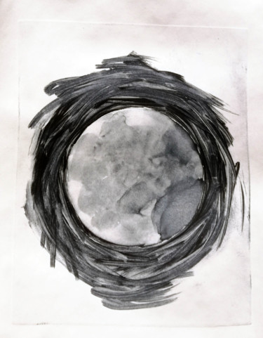 Prenten & gravures getiteld "oeil" door Antoine Marelle, Origineel Kunstwerk, Monotype