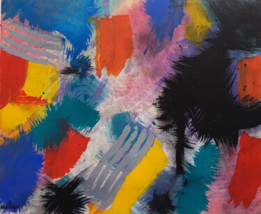 Peinture intitulée "Composition numéro 4" par Willigo, Œuvre d'art originale, Acrylique Monté sur Châssis en bois