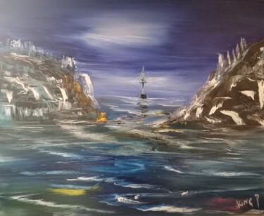 Peinture intitulée "Marooned (NC7)" par Pascal Jung, Œuvre d'art originale, Huile