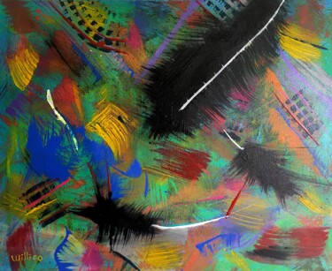Peinture intitulée "Composition numéro 3" par Willigo, Œuvre d'art originale, Acrylique