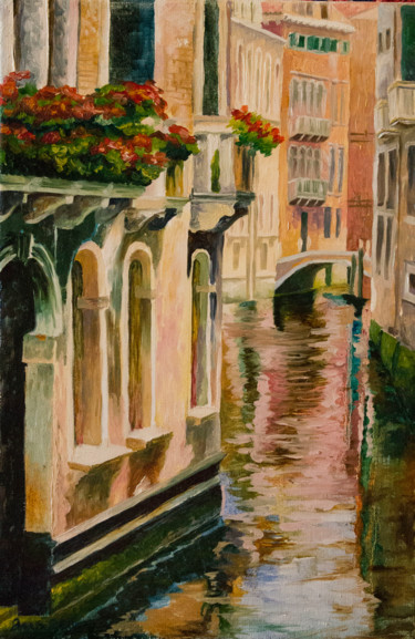 Венеция Painting titled "Венеция" by Anna Berezina, Original Artwork, Oil