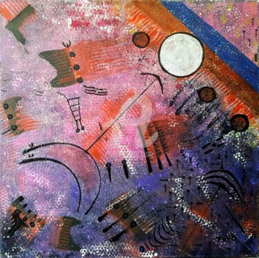 PSRF-1 Peinture intitulée "PSRF-1" par Pinkivioletblue, Œuvre d'art originale, Acrylique Monté sur Châssis en bois