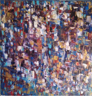 Peinture intitulée "Abstraction chromat…" par Myriam Carbonnier, Œuvre d'art originale, Acrylique