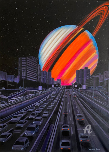 绘画 标题为“Saturn Genessis” 由Daniela Dusa, 原创艺术品, 丙烯