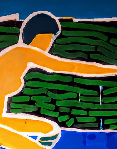 Peinture intitulée "the pool" par Eric Dhulst, Œuvre d'art originale, Acrylique
