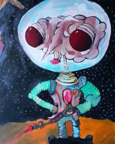 绘画 标题为“Space Opéra” 由Amazeigh Bouzékri, 原创艺术品, 丙烯