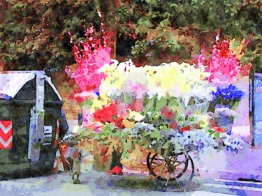 Carretto fioraio ambulante