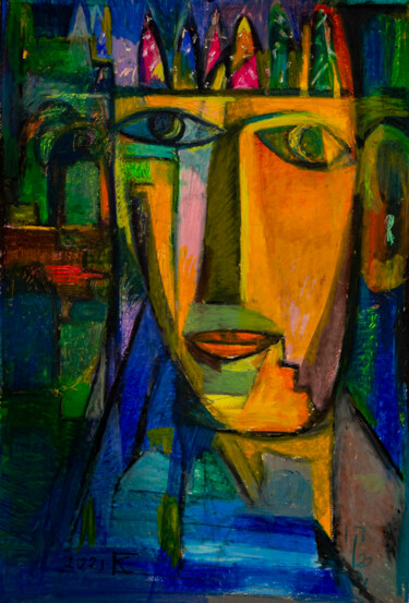 Painting titled "Young Solomon" by Konstantin Shipov, Original Artwork, Pastel
