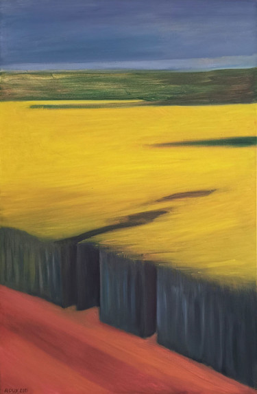 Peinture intitulée "Colza" par Raphaël Roux, Œuvre d'art originale, Huile
