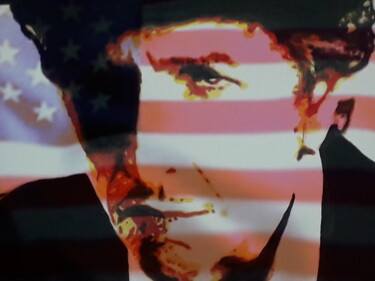 Digital Arts titled "Bob USA" by Patrick Mauxion (MAUX), Original Artwork, 2D Digital Work Mounted on Other rigid panel