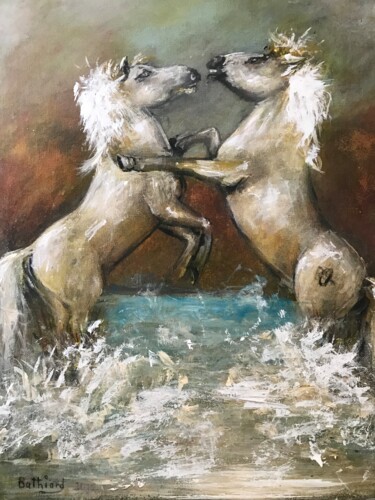 제목이 "Conflit en Camargue"인 미술작품 Daniel Bathiard로, 원작, 아크릴