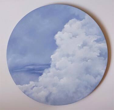 绘画 标题为“The clouds are the…” 由Tatiana Popova, 原创艺术品, 油 安装在木质担架架上