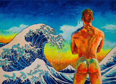 Oleksandr Balbyshev "Bather with the Great Wave" Картина под названием "Oleksandr Balbyshev…" - Oleksandr Balbyshev, Подлинное произведение искусства, Масло