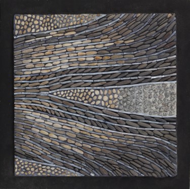 Mosaic "In a stream of calm gray" 雕塑 标题为“Mosaic "In a stream…” 由Tatiana Fololeeva, 原创艺术品, 镶嵌