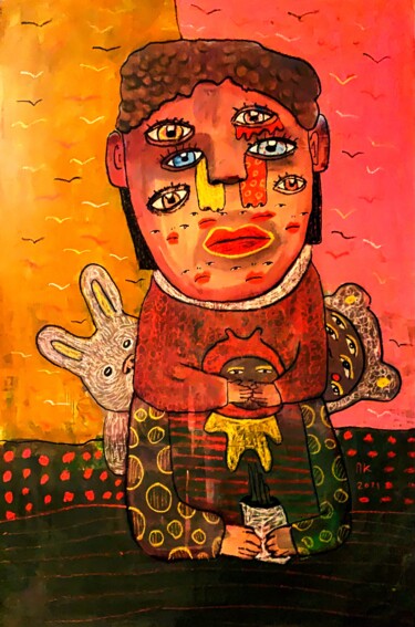Hello from the Dark Ages Pittura intitolato "Hello from the Dark…" da Pavel Kuragin, Opera d'arte originale, Acrilico