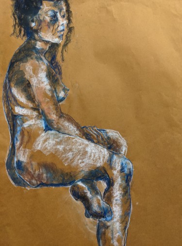 Dessin intitulée "Suspension" par Marijo Ponce Fest, Œuvre d'art originale, Pastel