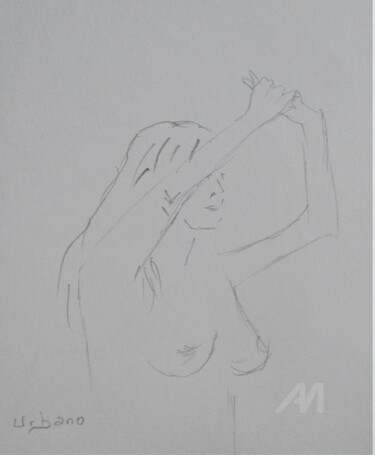 Drawing titled "Alice dans l' ateli…" by Roberto Urbano, Original Artwork, Pencil