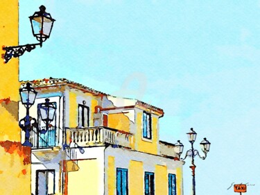 Palazzina con lampioni