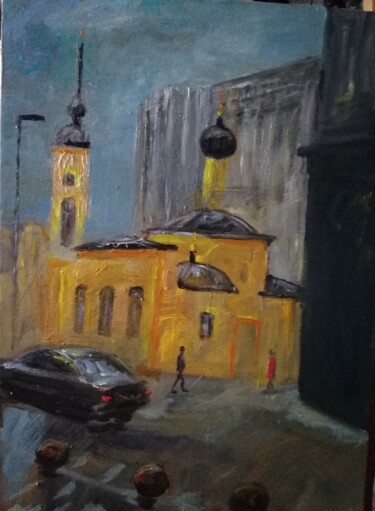 Pittura intitolato "Москва" da Margarita Makarova, Opera d'arte originale, Olio