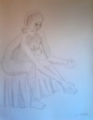 Drawing titled "Vernissage.....des…" by Jean Christophe Ravier, Original Artwork, Pencil