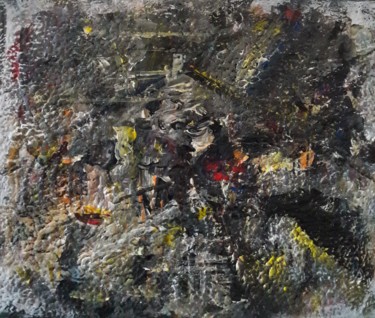 Painting titled "dans gare" by Sam Keusseyan, Original Artwork, Acrylic