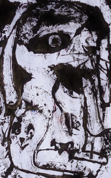 Malerei mit dem Titel "le lapin tatoué pou…" von Francisco Mendes, Original-Kunstwerk, Tinte