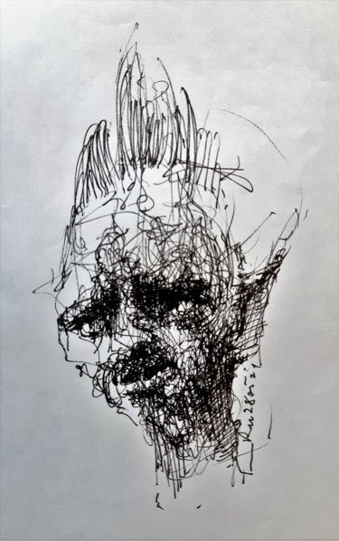 图画 标题为“Scardanelli (2)” 由Stephan Rodriguez Warnemünde, 原创艺术品, 墨