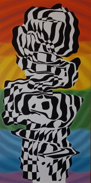Colored vibrations of emotions (Collection "Emotions") 绘画 标题为“Colored vibrations…” 由Oleksandr Lekomtsev, 原创艺术品, 油