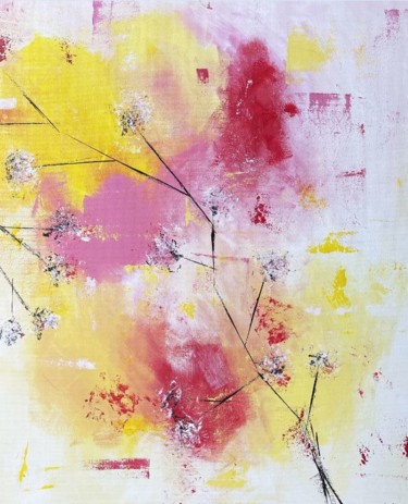「Cherry Blossom」というタイトルの絵画 Matthieu Joncourによって, オリジナルのアートワーク, アクリル