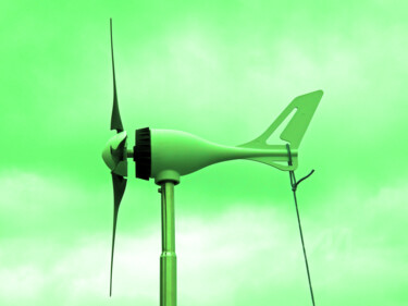 Green energy - metallic pole robustness composition Photography titled "Green energy - meta…" by Cédric Hajiji, Original Artwork, Digital Photography