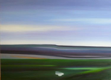 Peinture intitulée ""Flaque dans un pay…" par Raphaël Roux, Œuvre d'art originale, Huile