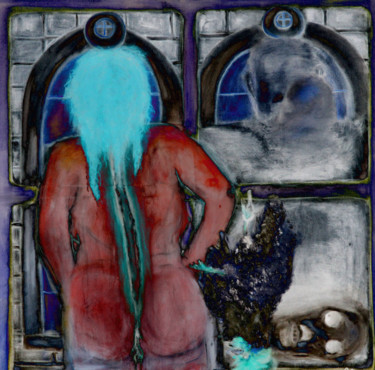 Peinture intitulée "Jungfrauenthriller" par Pia Bange, Œuvre d'art originale, Huile