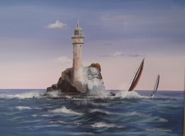 Waves in cork... Peinture intitulée "Waves in cork..." par Cathal O Malley, Œuvre d'art originale, Acrylique