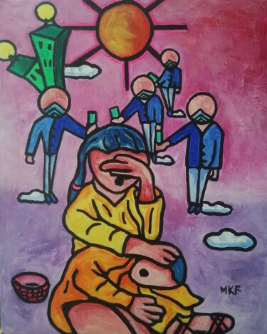 Peinture intitulée "Empathie." par Marc Felix, Œuvre d'art originale, Acrylique Monté sur Châssis en bois